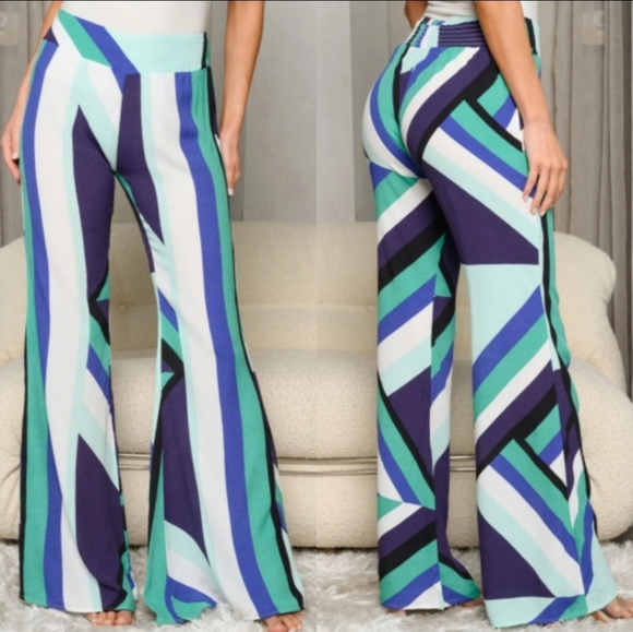Blue Palazzo pants - Picture 3 of 5